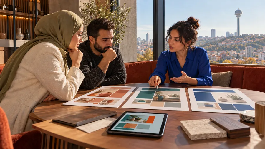 Generated Arab-owned business website scope review in Ankara with Atakule beyond the window