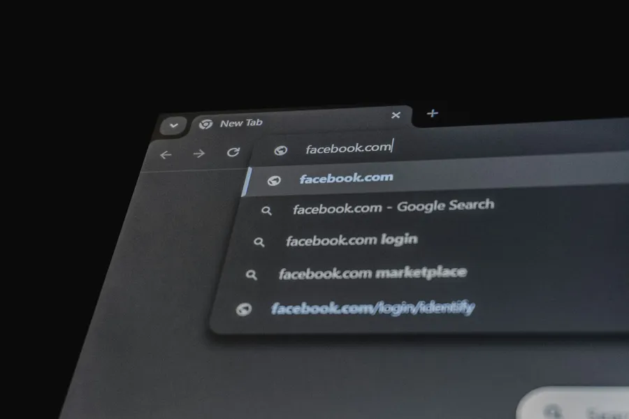 The domain facebook.com typed in a browser address bar