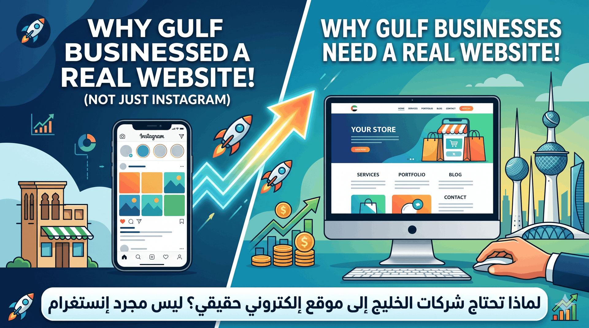 Why Gulf Businesses Need a Real Website, Not Just an Instagram Page