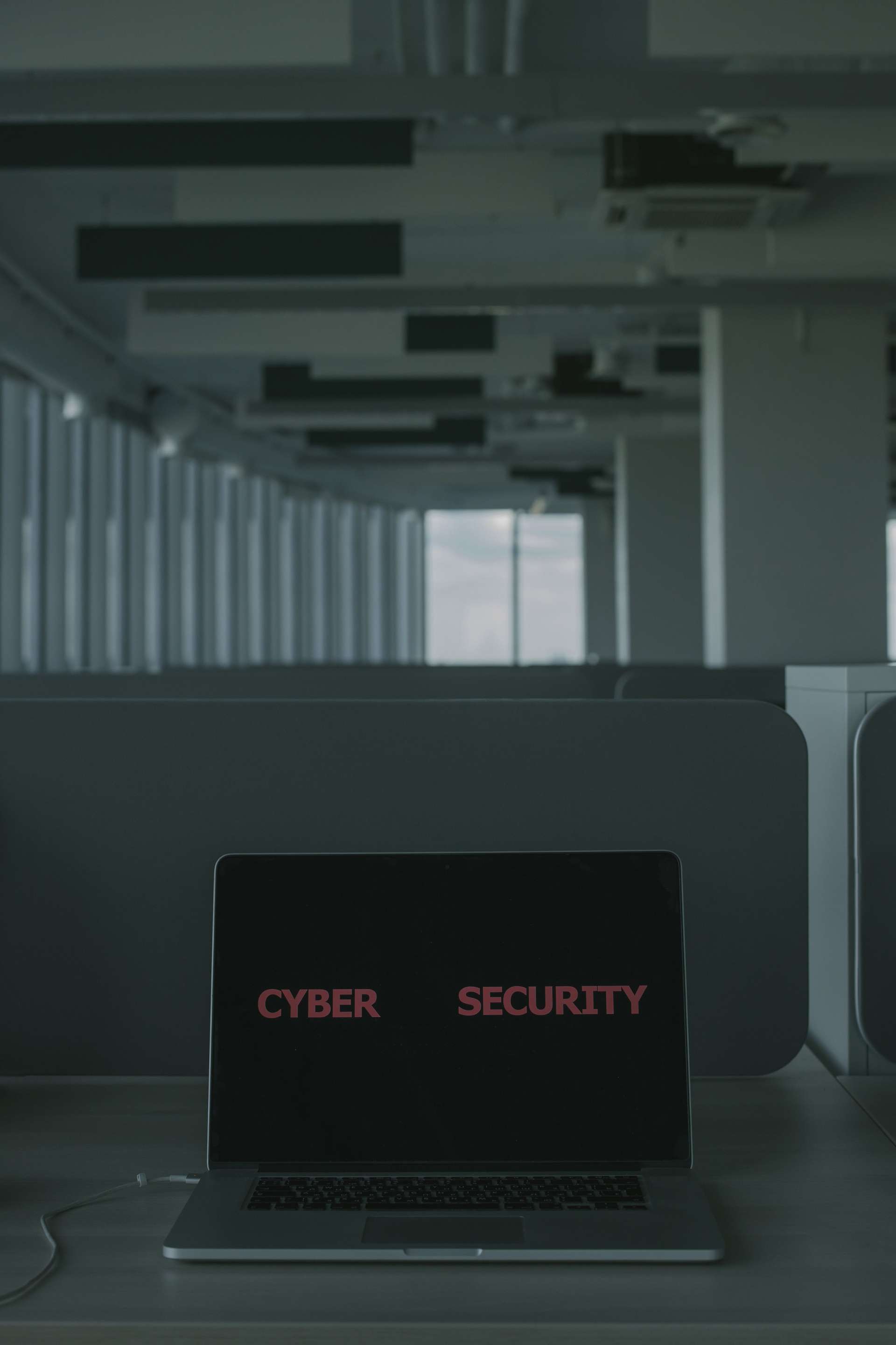 Laptop displaying a cybersecurity concept for protecting customer data