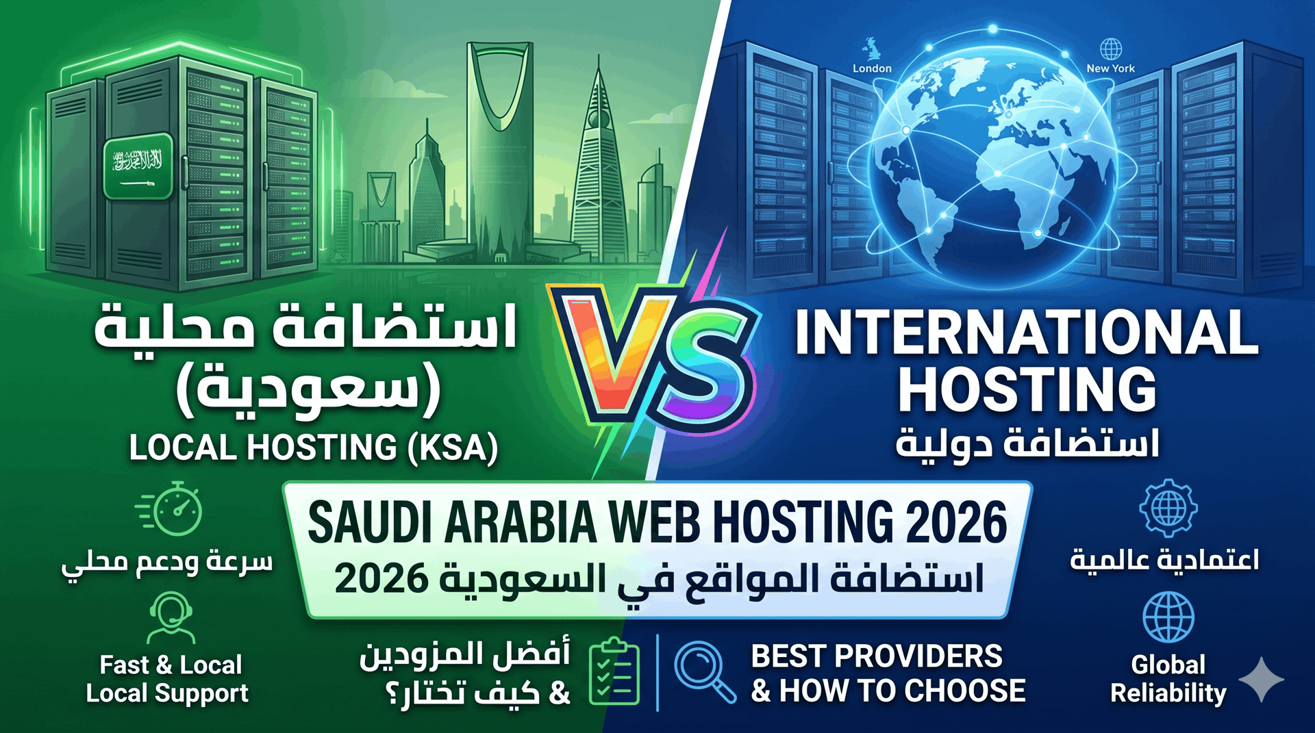 Web Hosting in Saudi Arabia 2026: Local vs International, Best Providers, and How to Choose