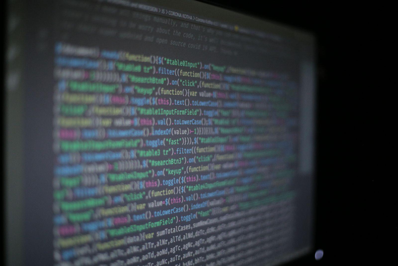Developer working on cross-platform mobile application code