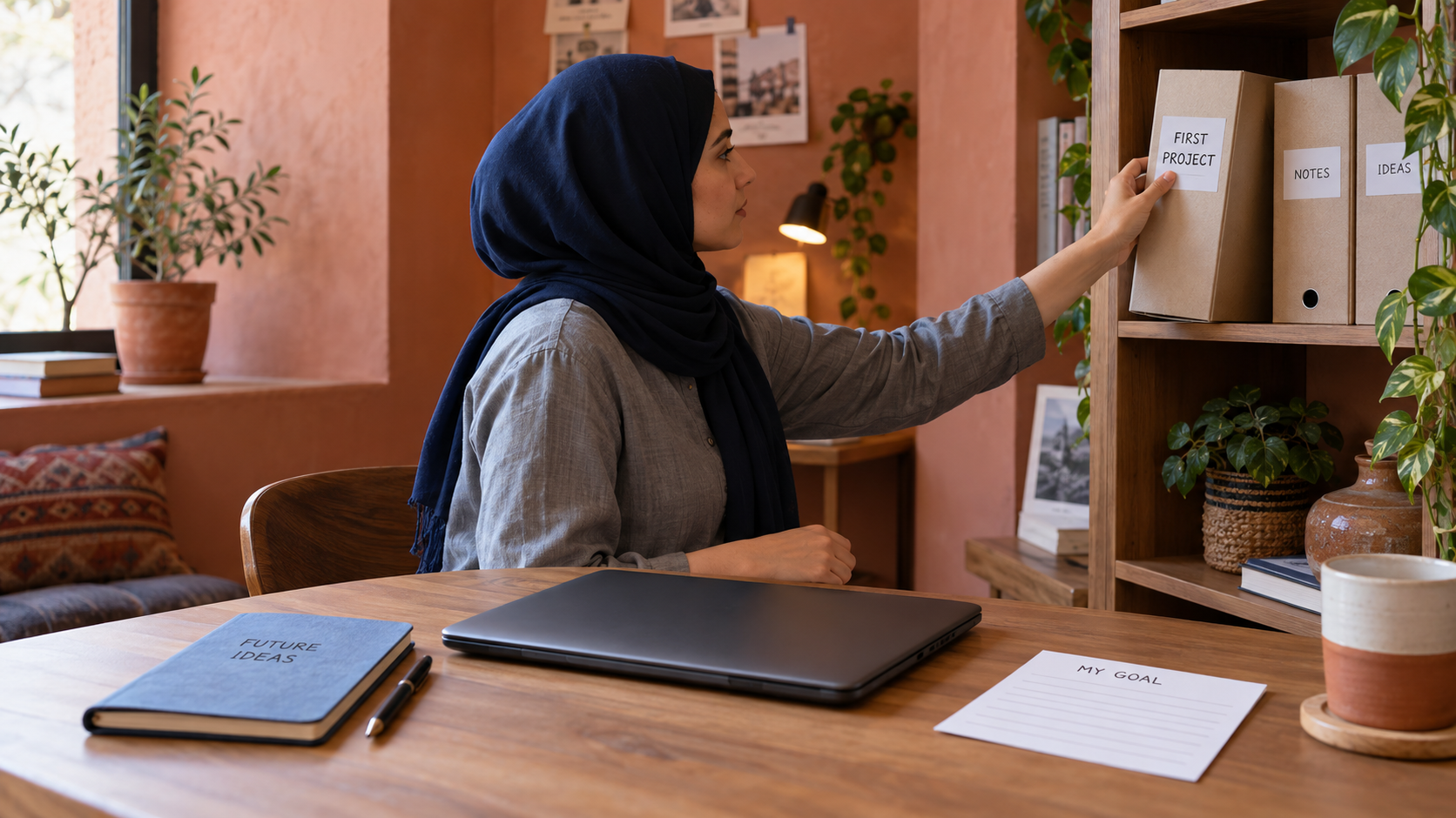 Learner selecting a first-project folder while keeping future ideas separate