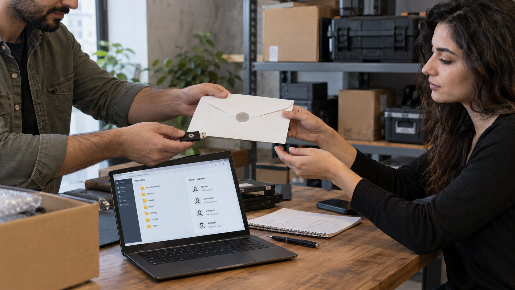 Handing project files and access to the owner