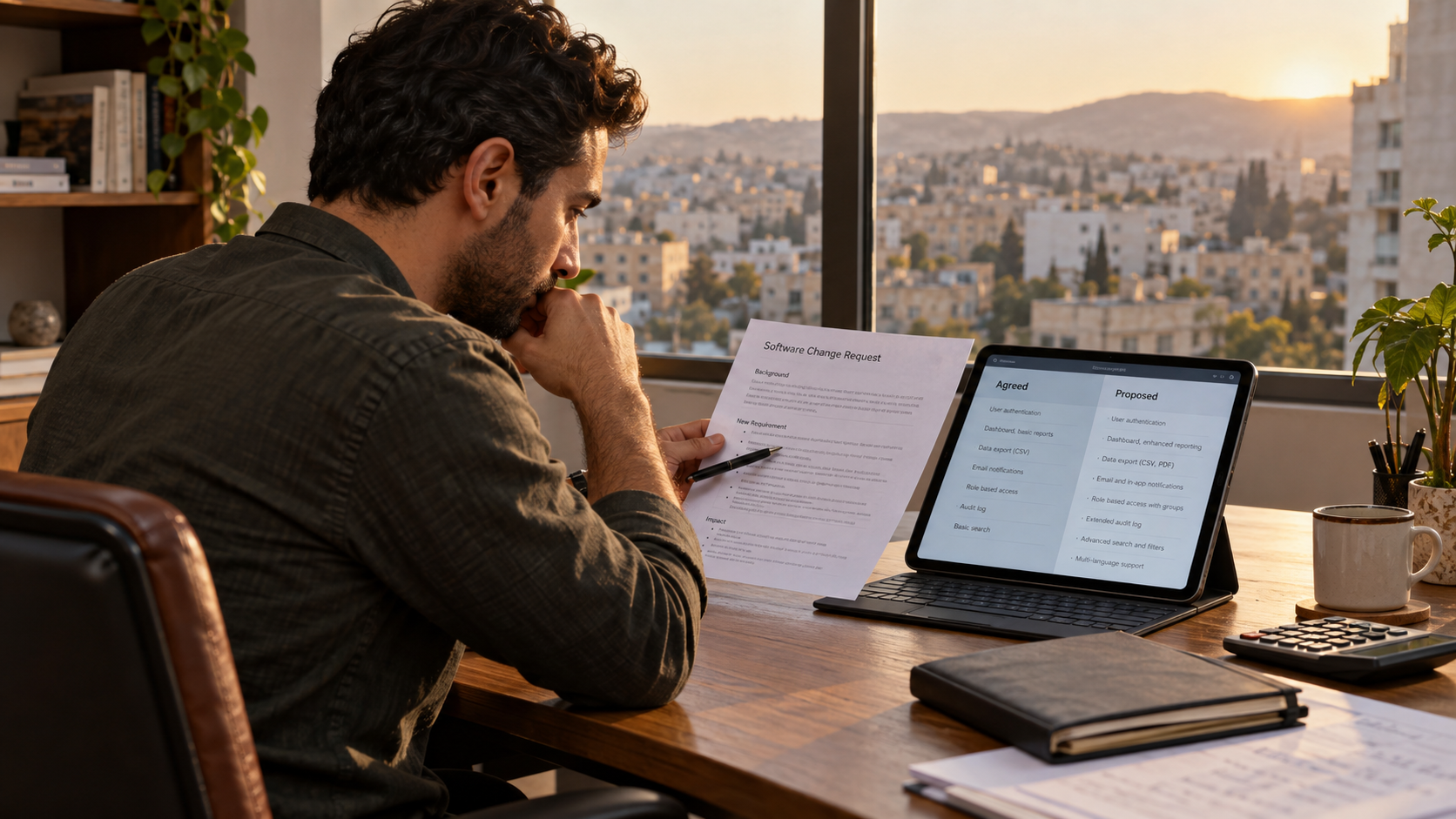 Reviewing a change request outside agreed scope