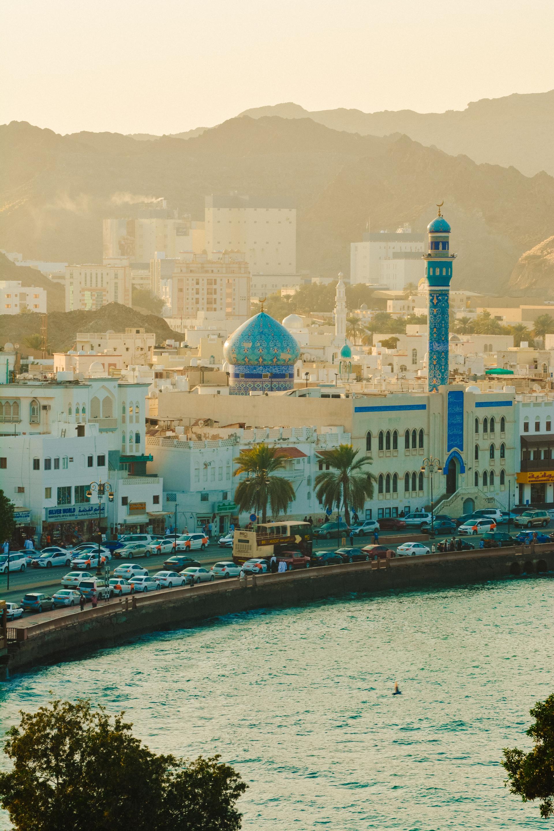 Muttrah cityscape in Muscat representing web design companies in the Sultanate of Oman
