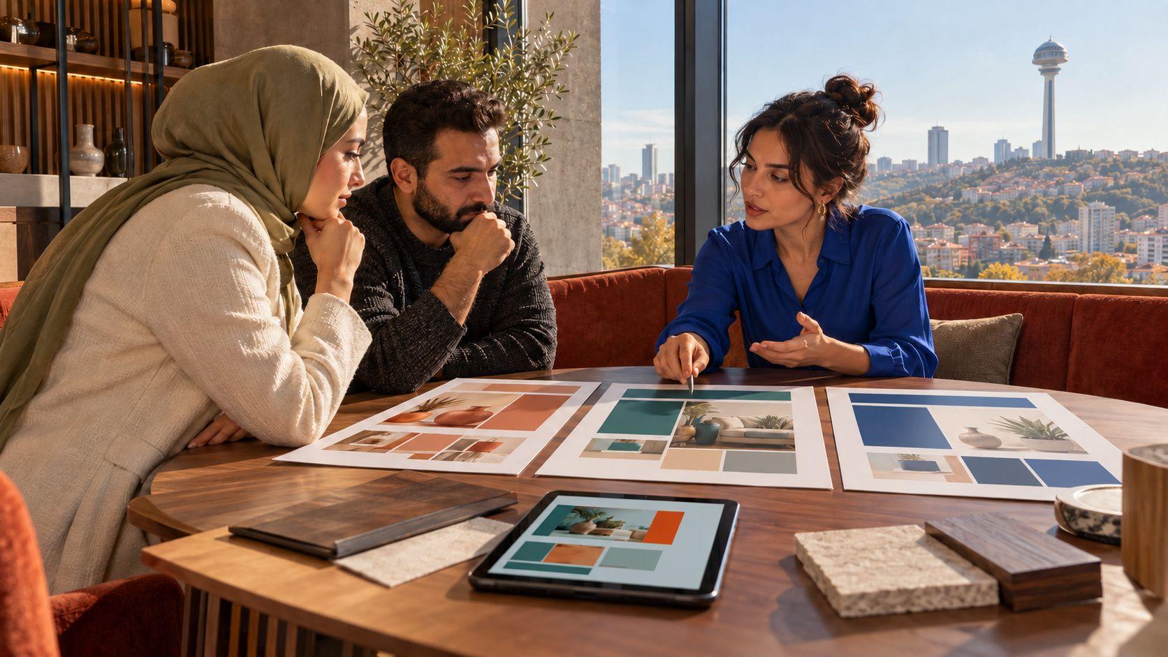 Generated Arab-owned business website scope review in Ankara with Atakule beyond the window