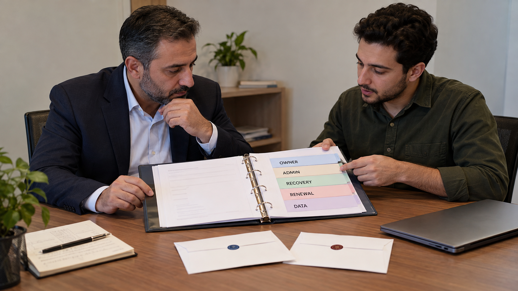 Reviewing ownership, administration, recovery and renewal handover