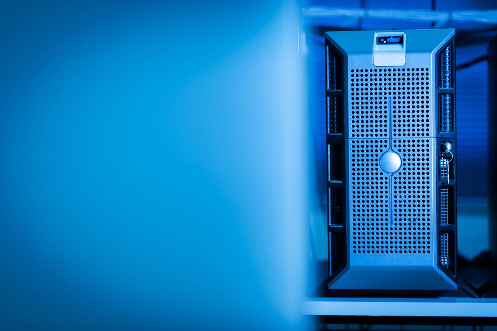 Data-centre servers illustrating project data hosting