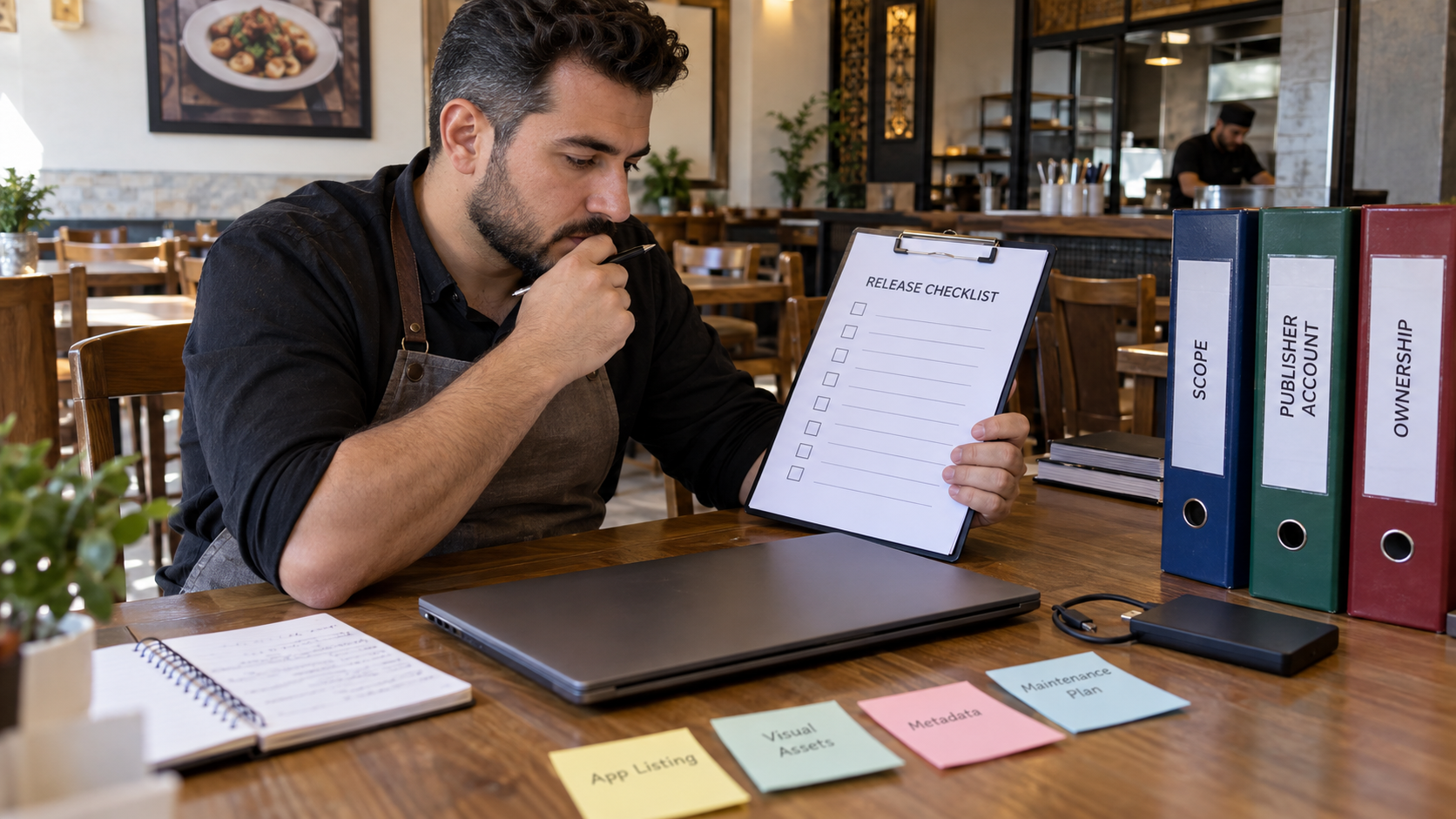 Reviewing release scope, publisher account and ownership before handover