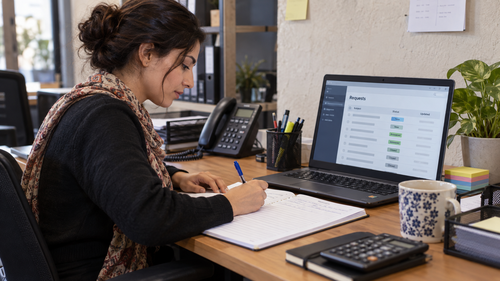 Following a customer inquiry after published content
