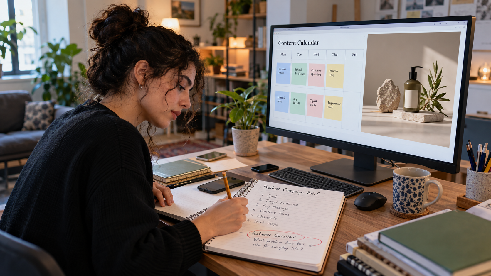 Practicing a marketing exercise and reviewing skills