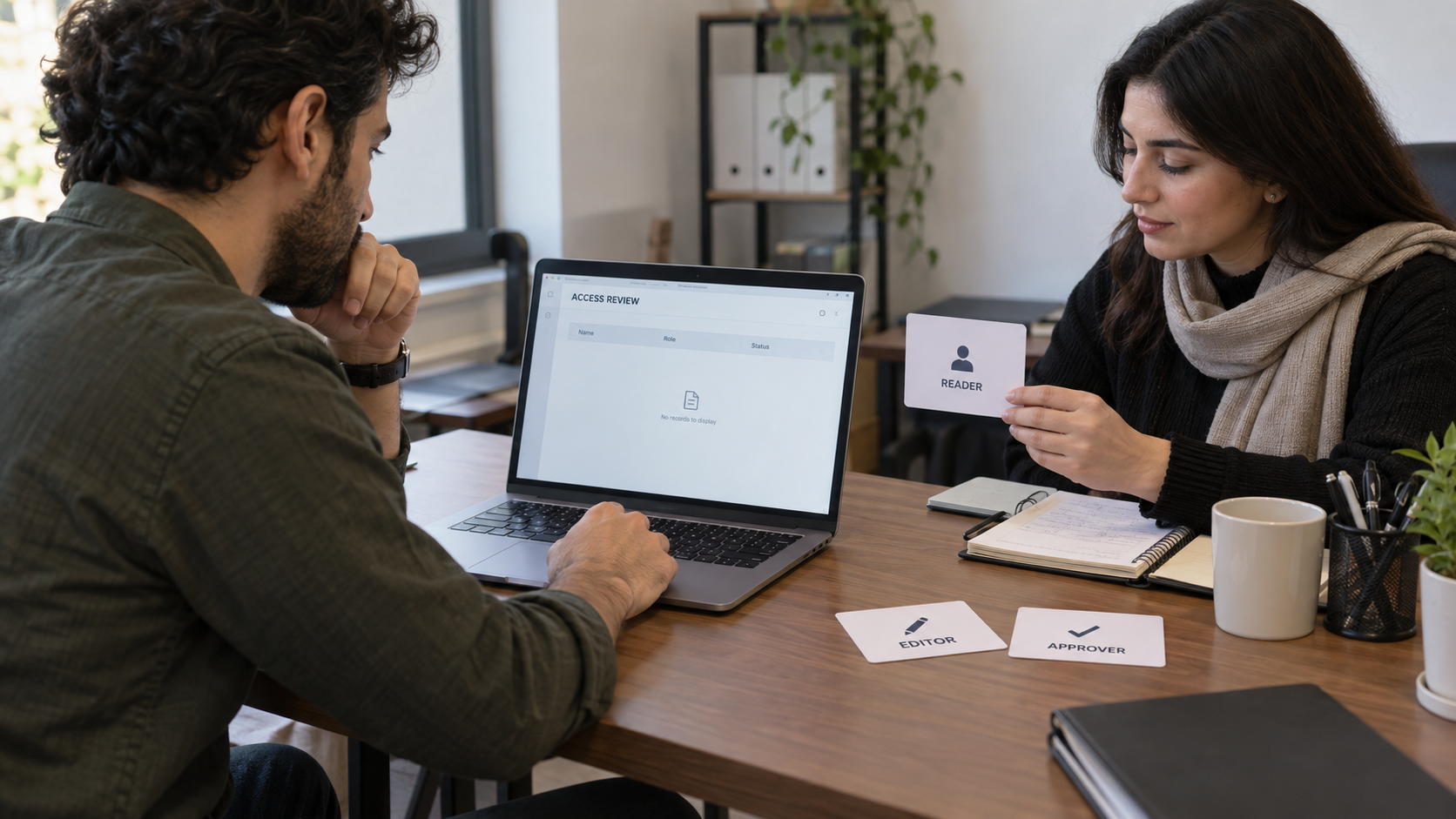 Fictional access test for reader, editor and approver roles