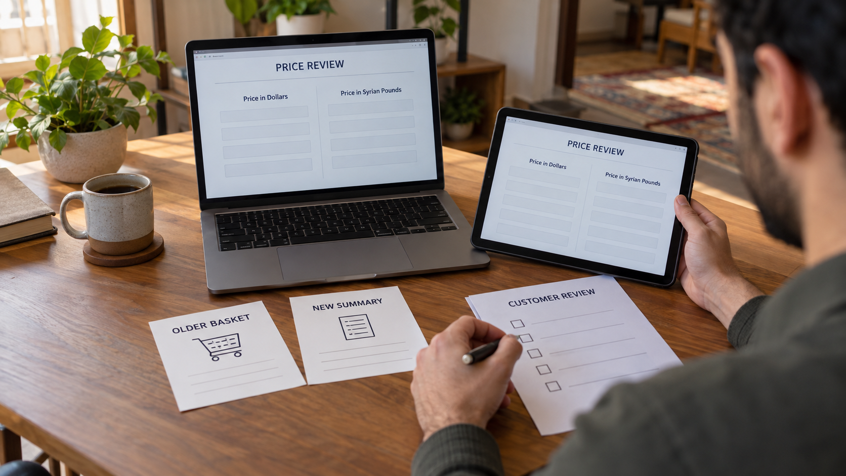 Reviewing an older basket and a new summary on empty test screens