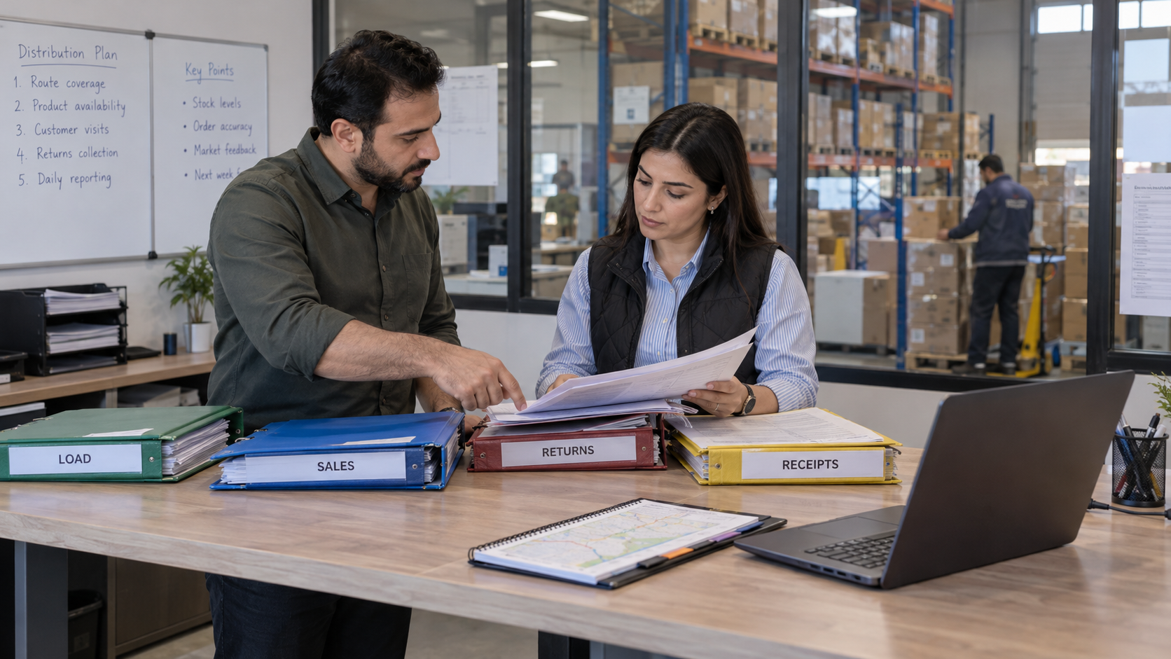 Discussing separate loading, sales, returns and receipt documents