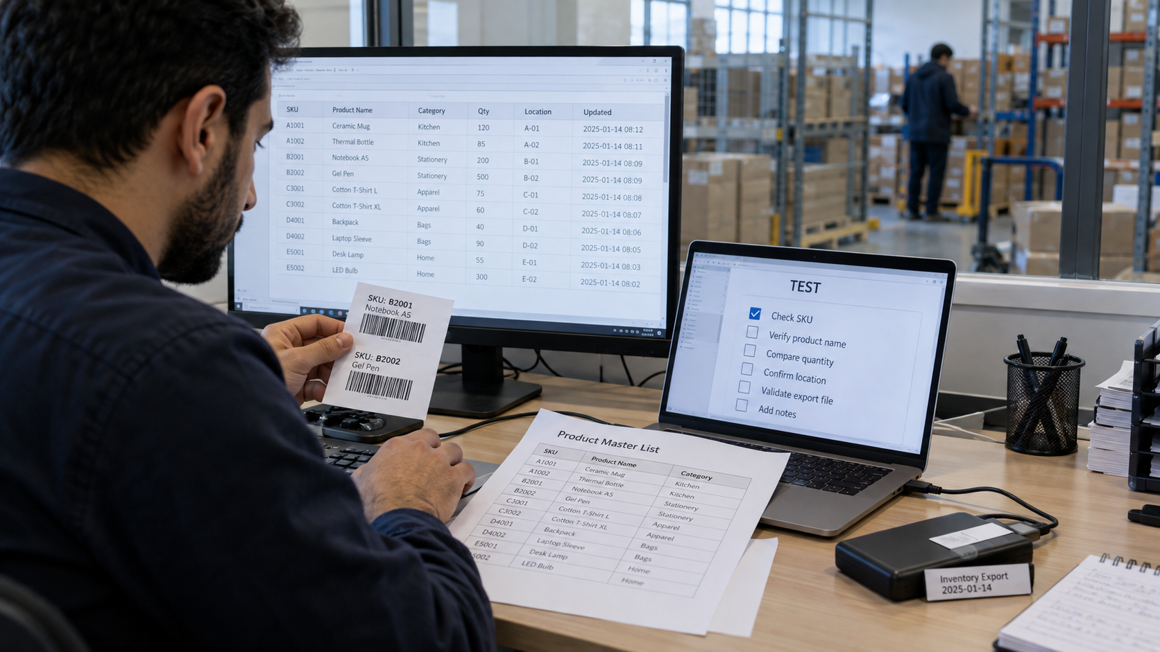 Comparing stock files with a separate recovery-test environment