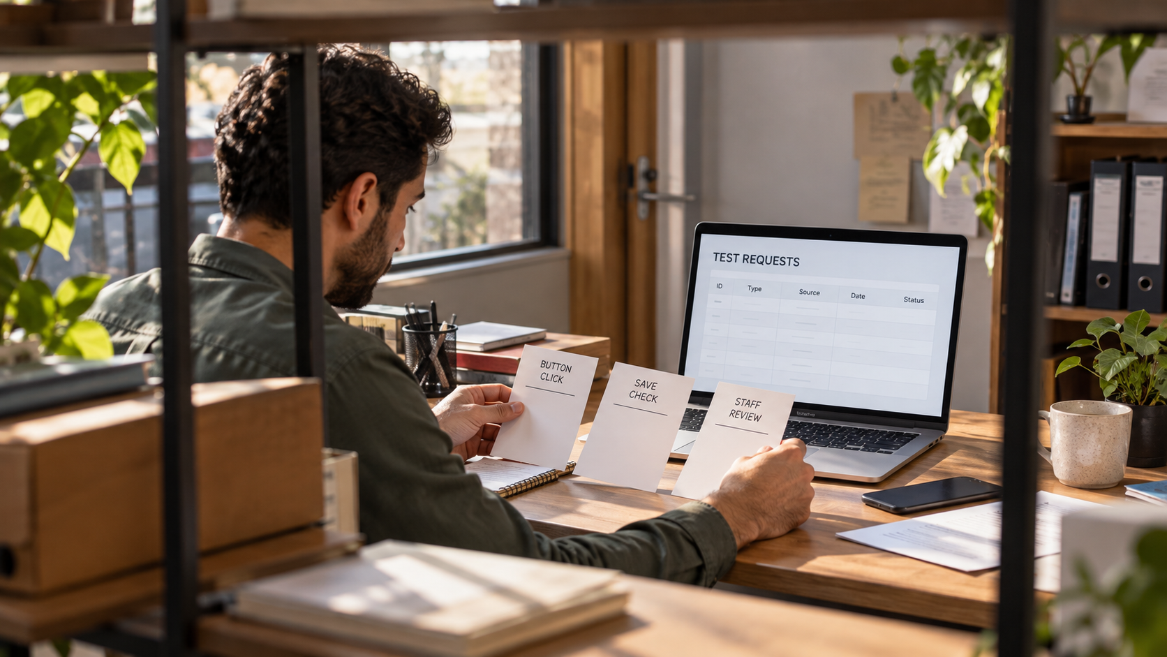 Comparing button clicks, saving checks and staff reviews