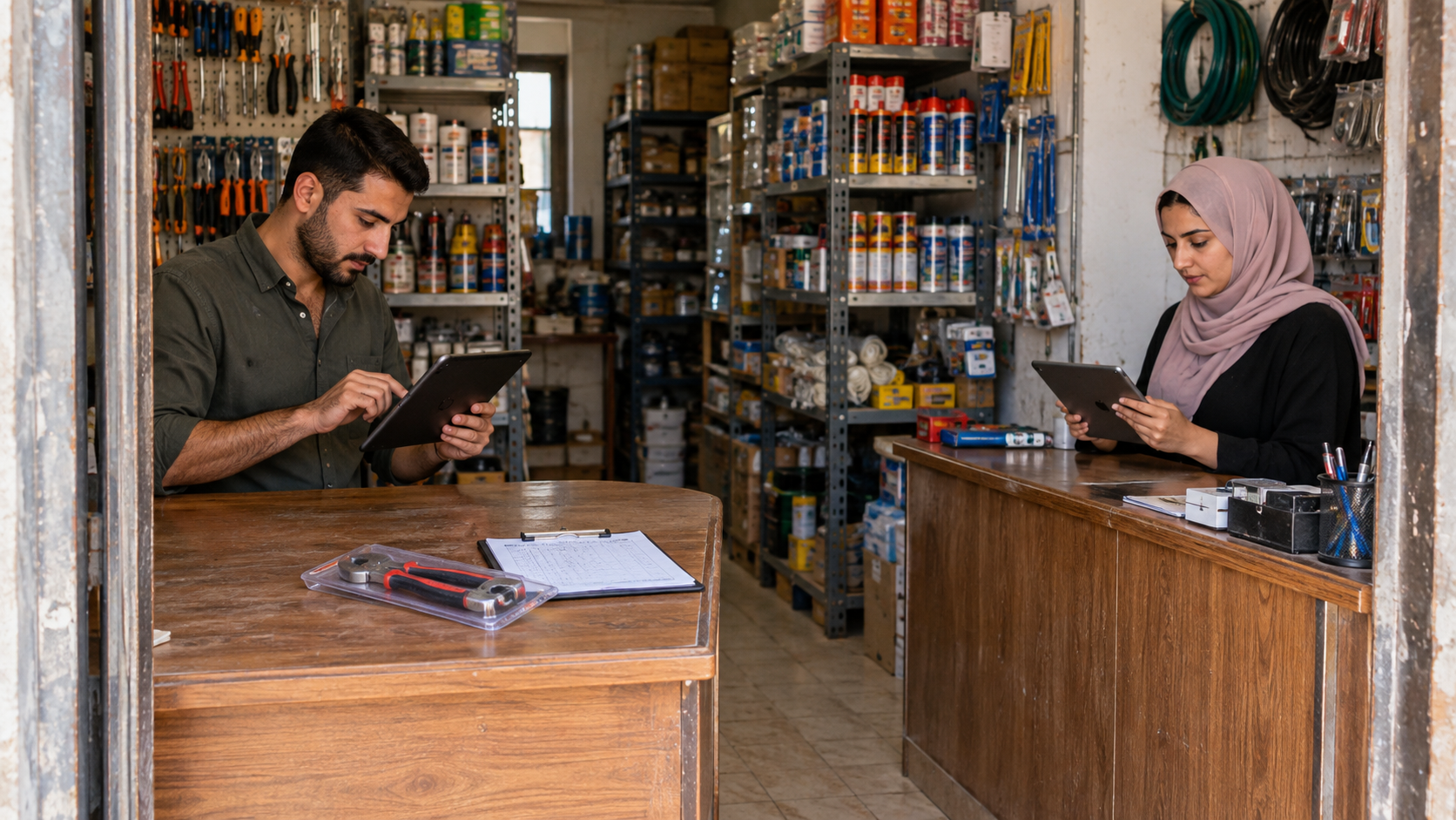 Checking last-item sales from two devices