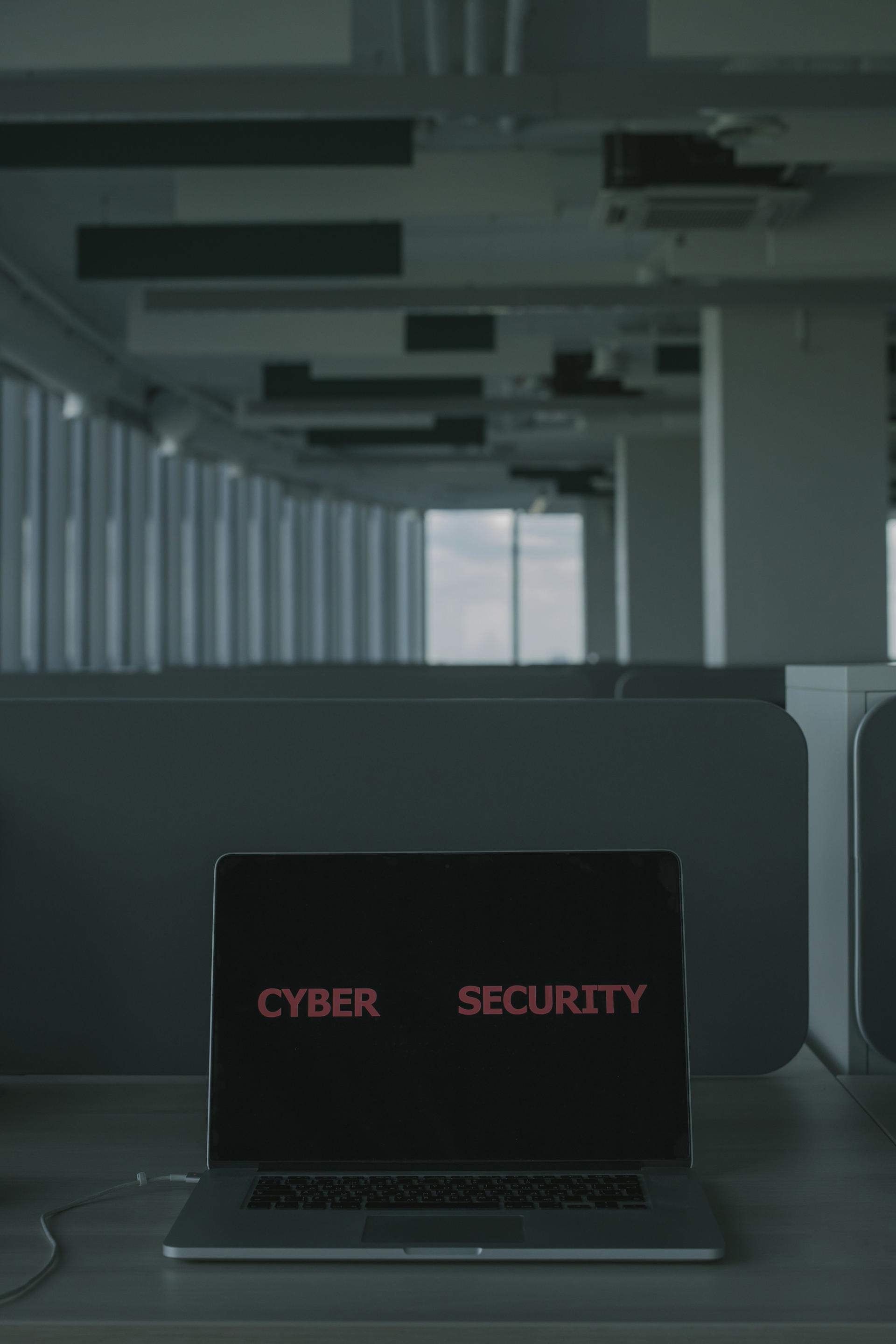 Laptop displaying a cybersecurity concept for protecting customer data
