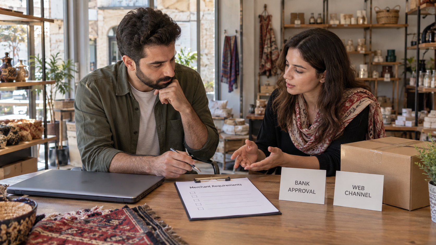 Shop owner and developer discuss the payment channel and merchant approval