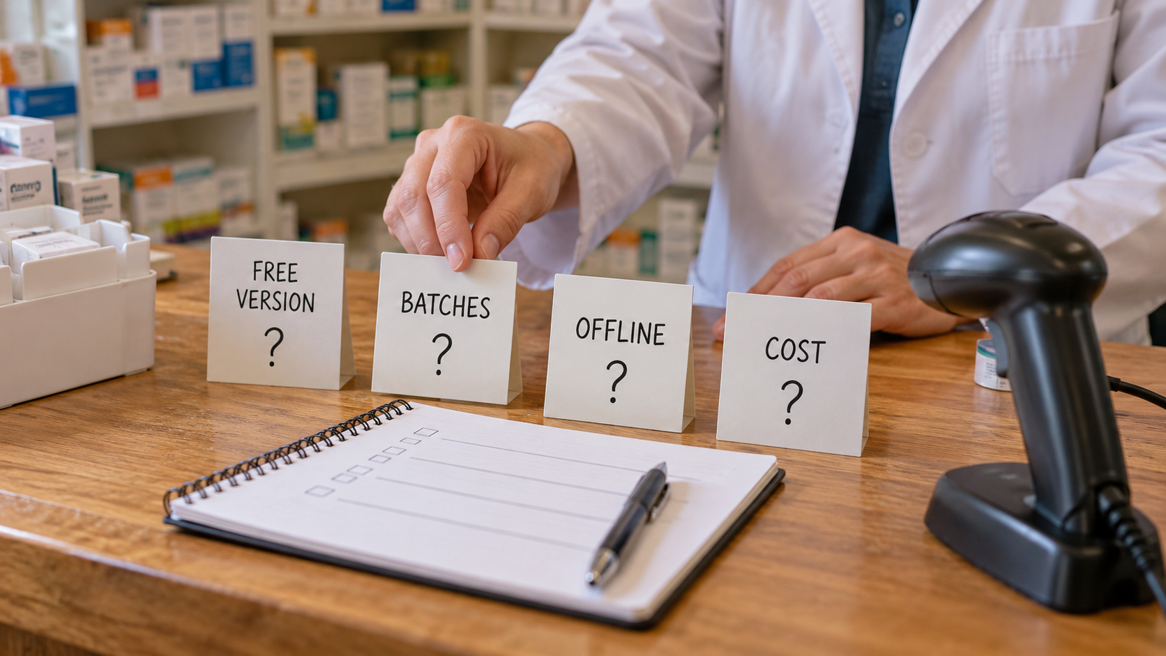 Physical question cards for free versions, batches, offline use and cost