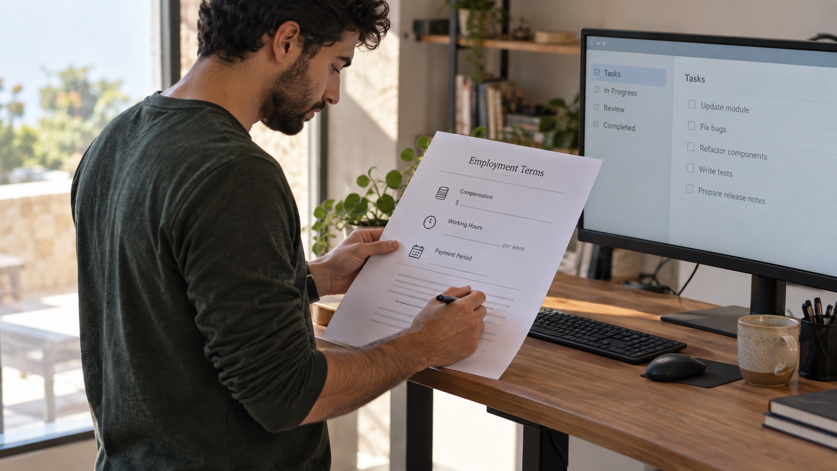 Reading job offer terms before comparing pay