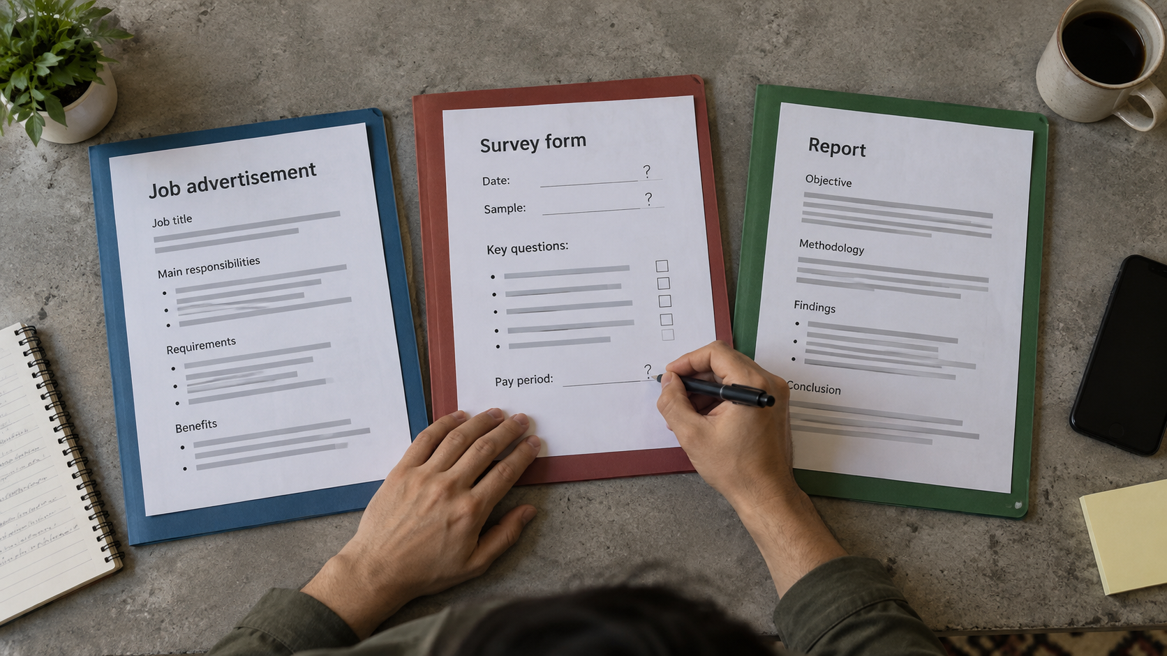 Distinguishing a job advertisement from a salary survey