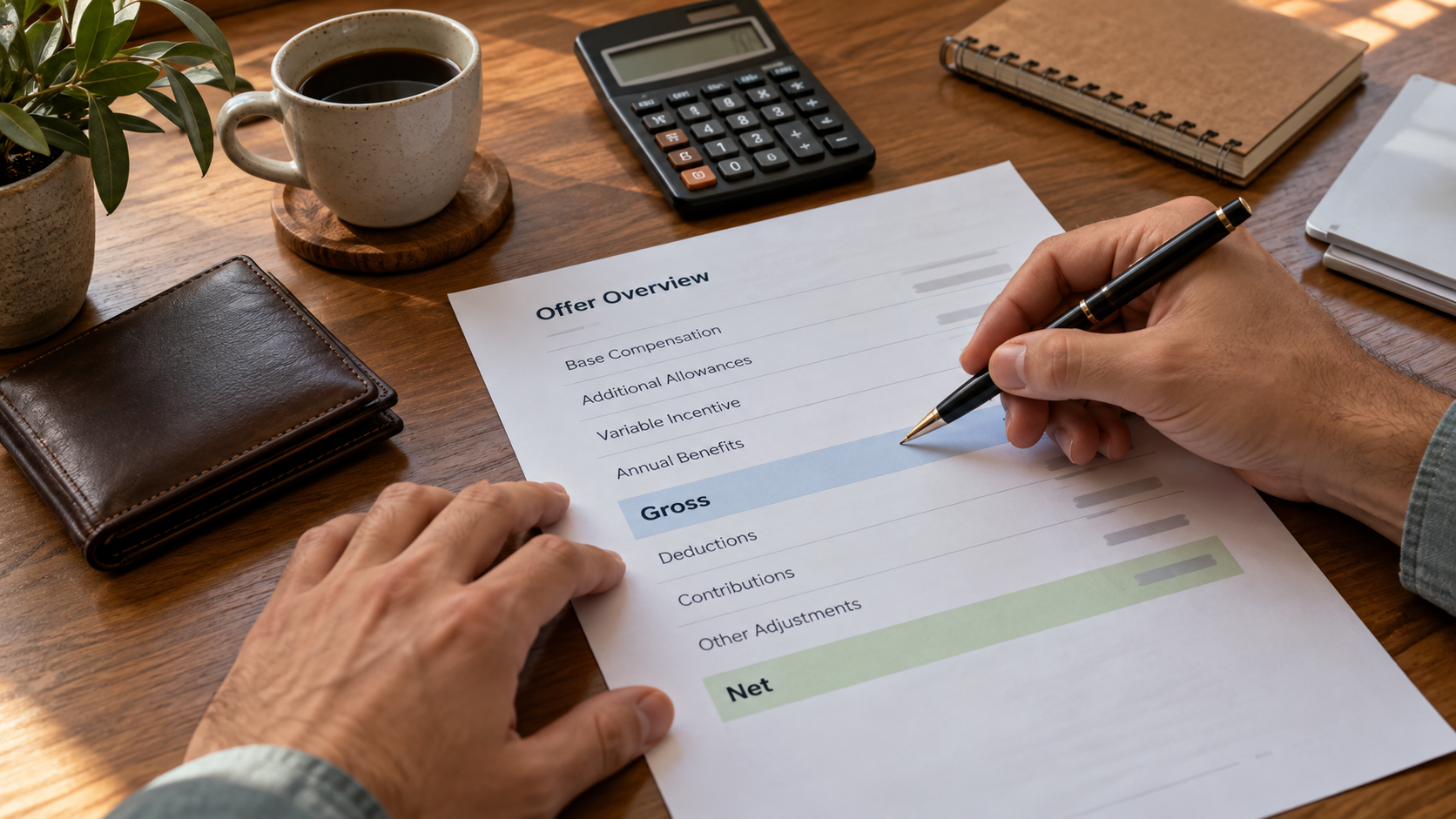 Checking net pay currency and payment period