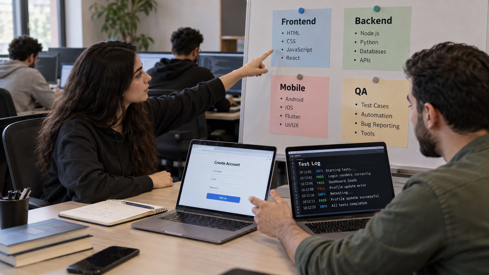 Choosing a programming role through actual tasks
