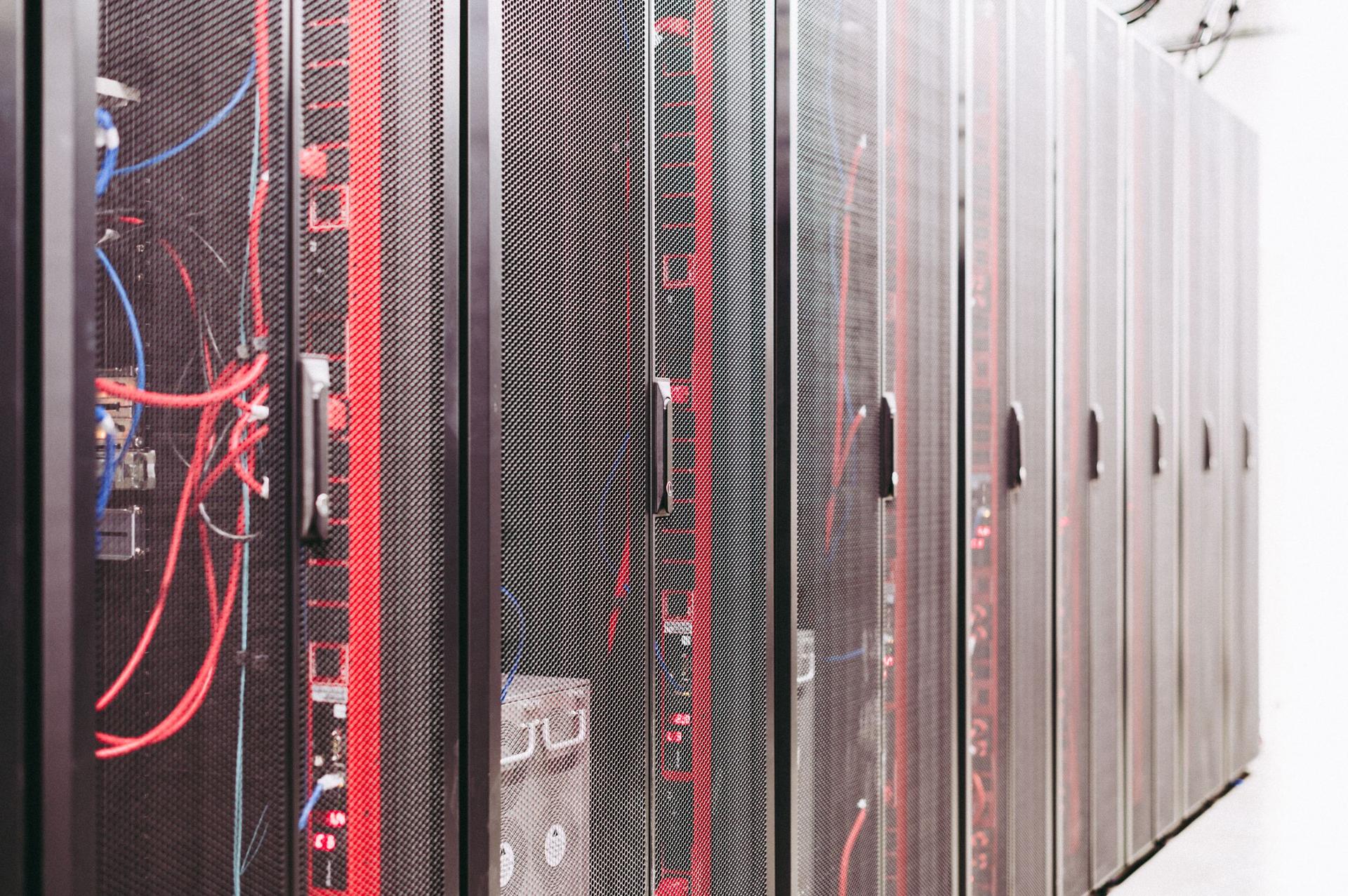 Web hosting servers representing the annual cost of operating a website