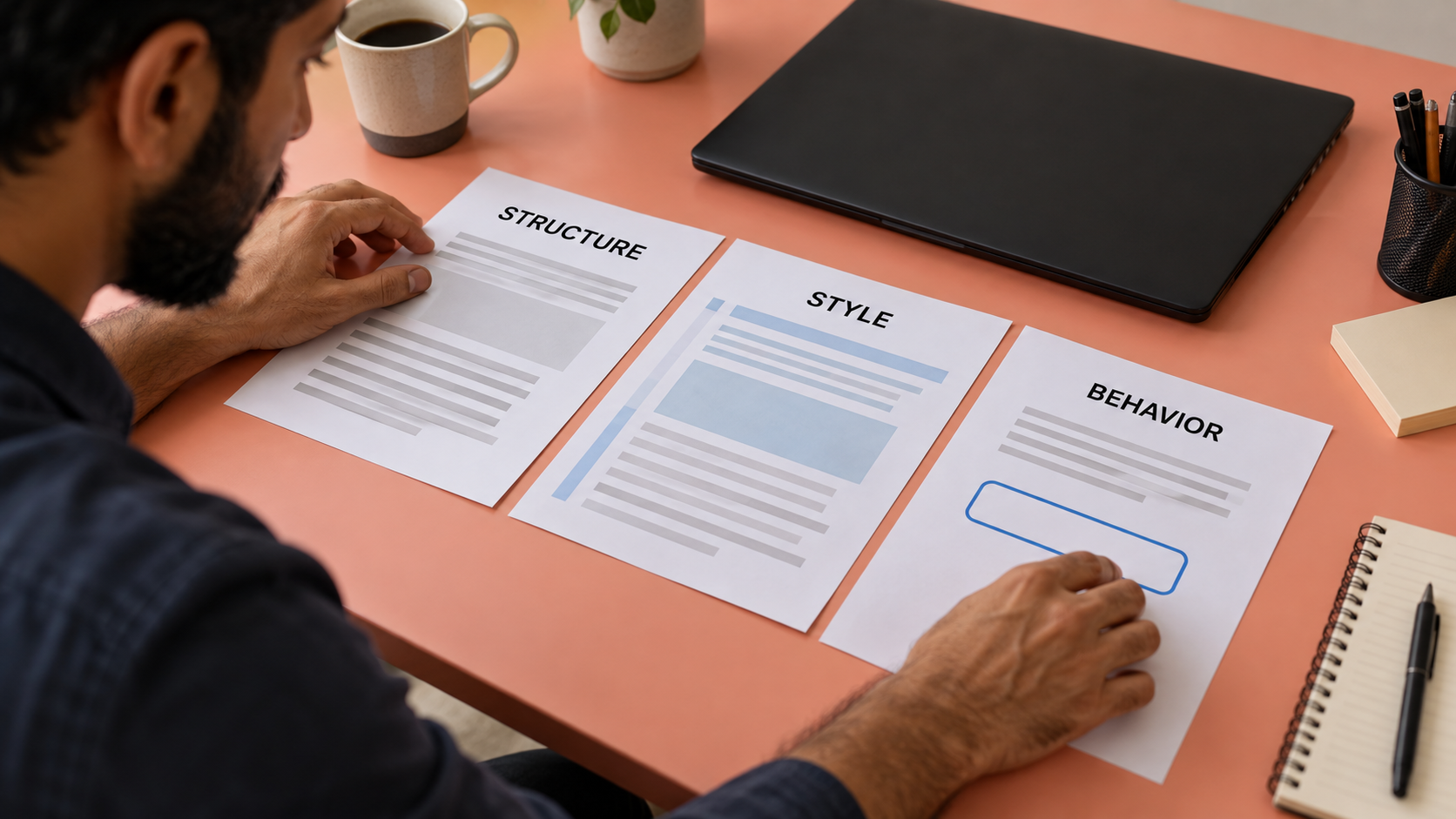 Printed paper prototypes for web structure, appearance and behavior