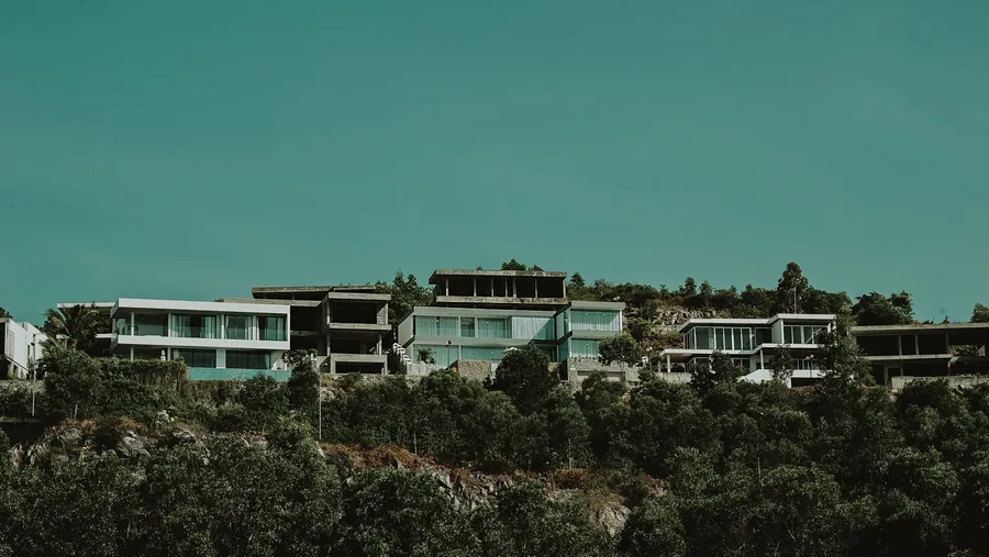 Modern villa listed on a real estate website