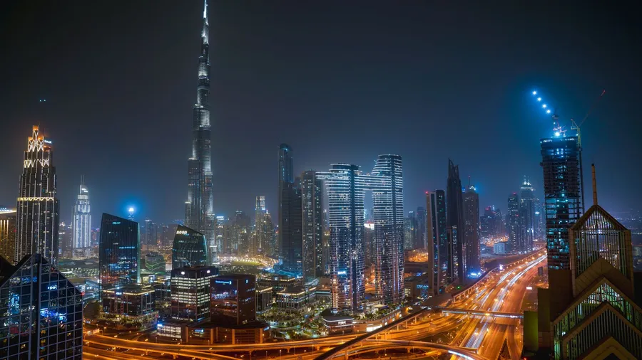Dubai skyline at night representing the UAE ecommerce market